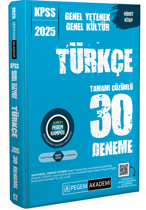 2025 KPSS Genel Yetenek Genel Kültür Türkçe Tamamı Çözümlü 30 Deneme