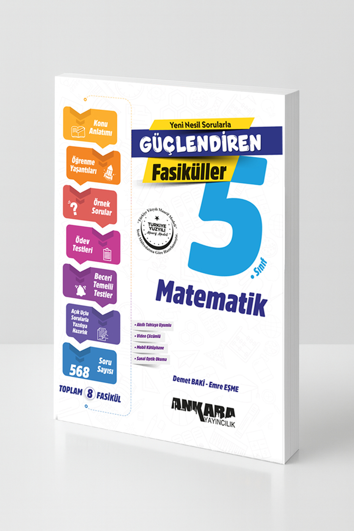 5. Sınıf Matematik Güçlendiren Fasiküller Yeni Nesil Soru Bankası 8 Fasikül 568 Soru