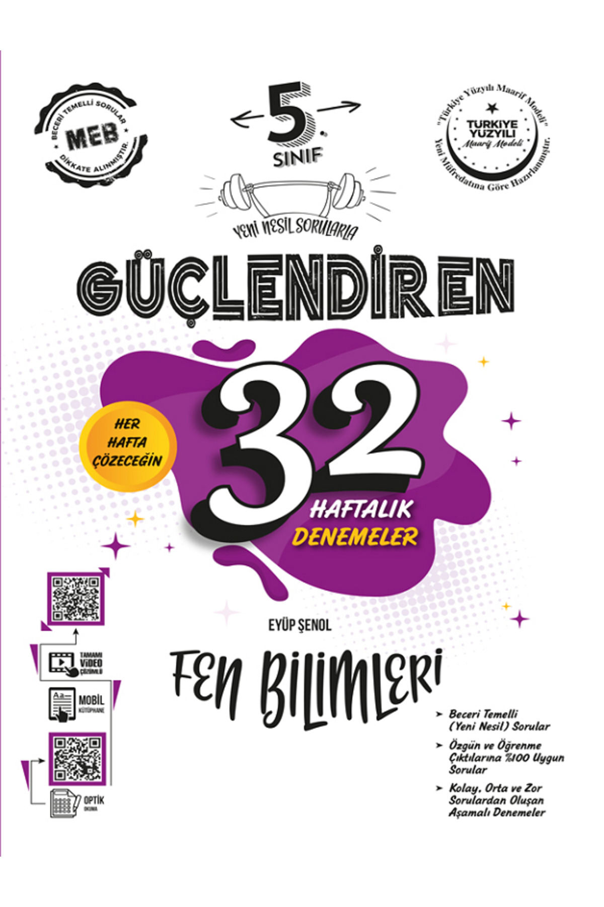 5.Sınıf Ankara Güçlendiren 32 Haftalık Matematik Türkçe Fen Sosyal Din İngilizce Denemeler - 6 KİTAP