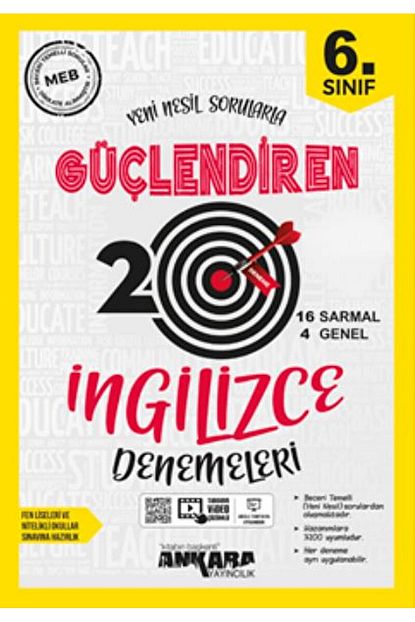 6. Sınıf İngilizce Güçlendiren 20 Deneme / Kolektif / Ankara Yayıncılık / 9786052661628 6. Sınıf İngilizce Güçlendiren 20 Deneme / Kolektif / Ankara Yayıncılık / 9786052661628