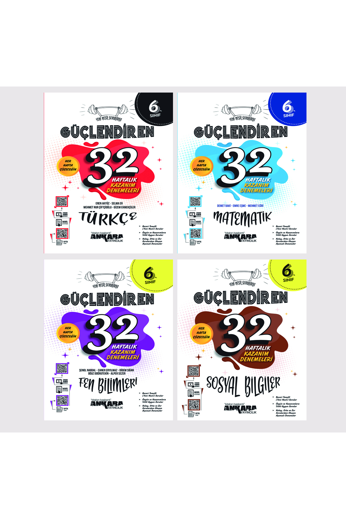 6. Sınıf Türkçe + Matematik + Fen Bilimleri + Sosyal Bilgiler 32 Haftalık Güçlendiren Deneme 2025 6. Sınıf Türkçe + Matematik + Fen Bilimleri + Sosyal Bilgiler 32 Haftalık Güçlendiren Deneme 2025