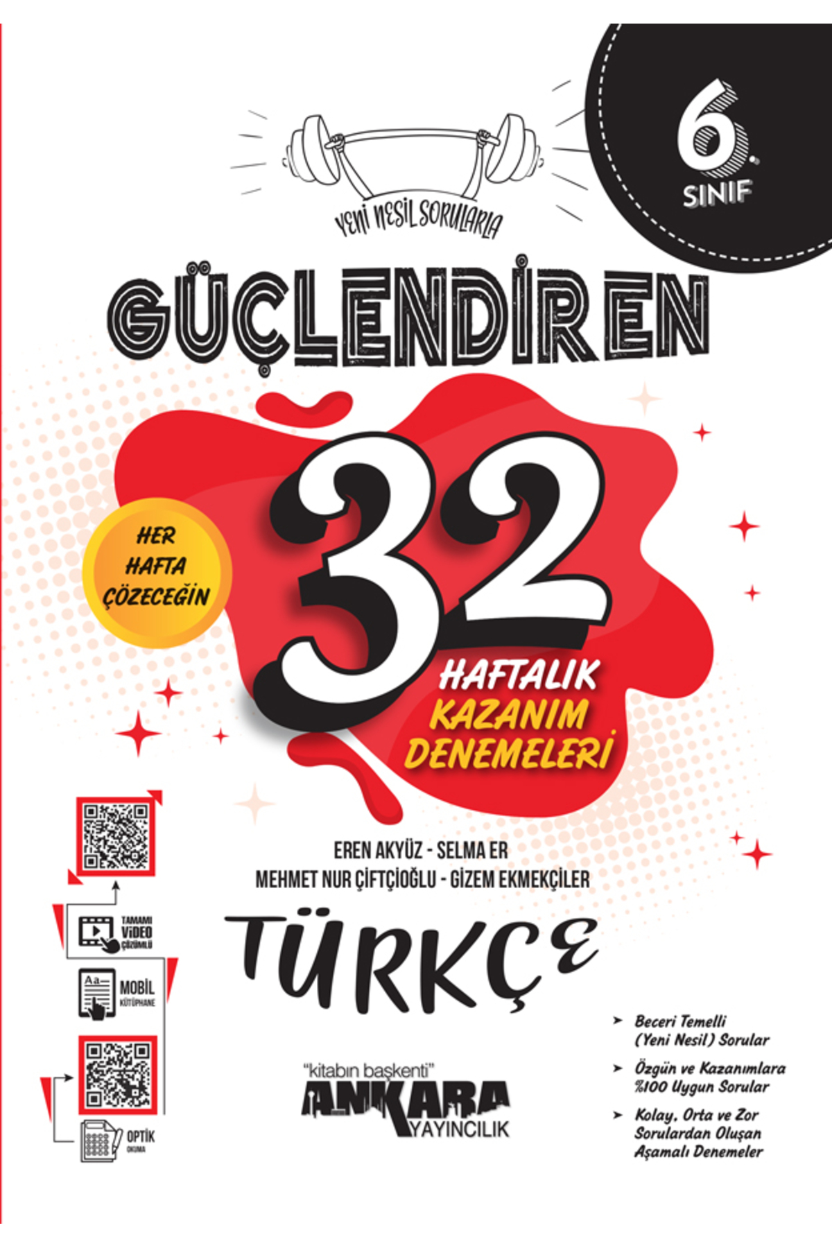 6. Sınıf Türkçe + Matematik + Fen Bilimleri + Sosyal Bilgiler 32 Haftalık Güçlendiren Deneme 2025