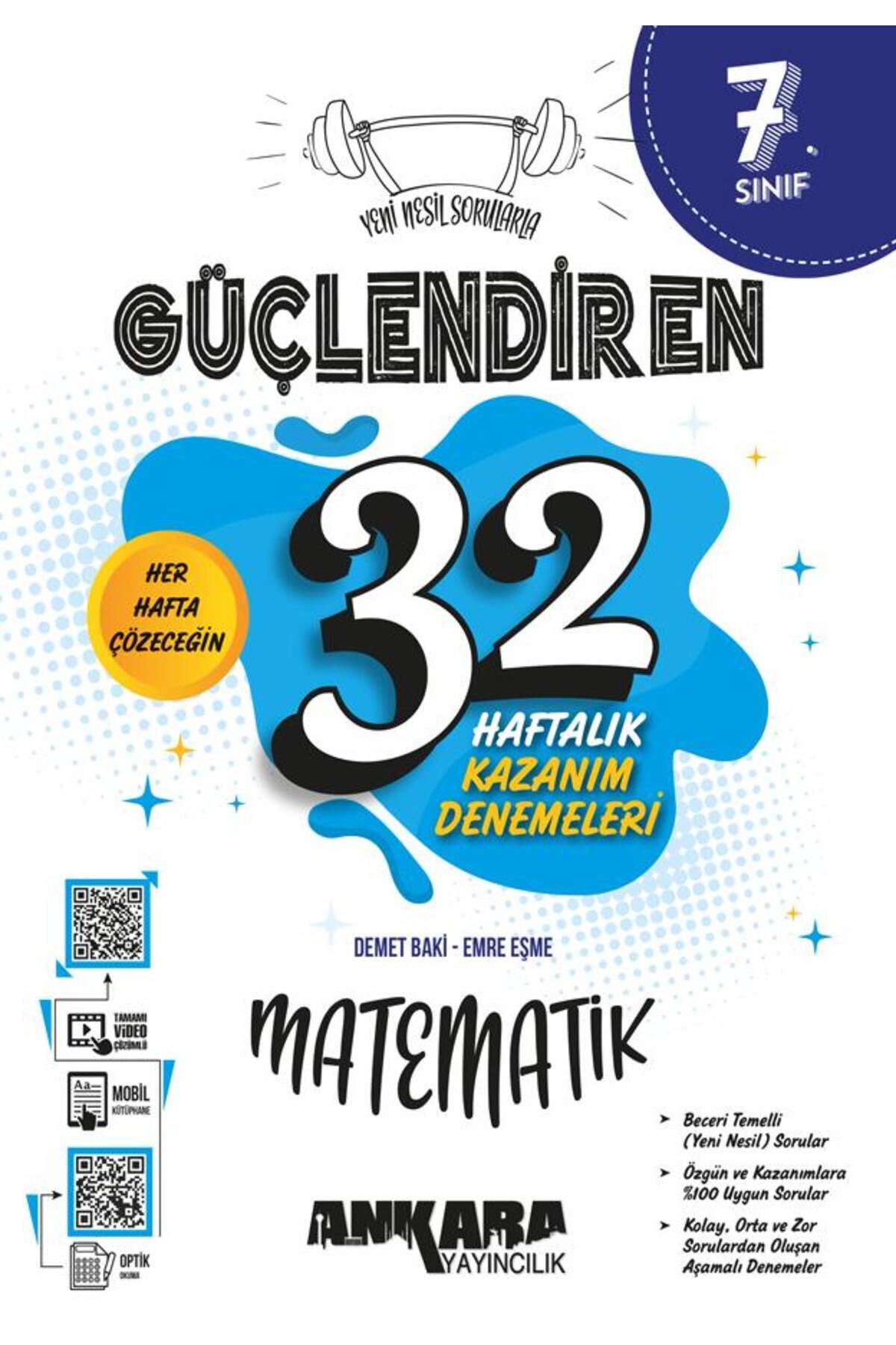 7. SINIF MATEMATİK 32 HAFTA KAZANIM DENEME SINAVI / Ankara Yayınları 7. SINIF MATEMATİK 32 HAFTA KAZANIM DENEME SINAVI / Ankara Yayınları