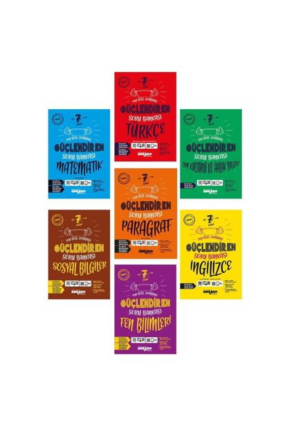 7 Sınıf Tüm Dersler Güçlendiren Soru Bankası Seti 7 Kitap 7 Sınıf Tüm Dersler Güçlendiren Soru Bankası Seti 7 Kitap