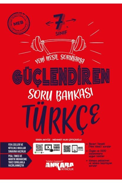 7. Sınıf Türkçe Güçlendiren Soru Bankası Ankara Yayınları 7. Sınıf Türkçe Güçlendiren Soru Bankası Ankara Yayınları