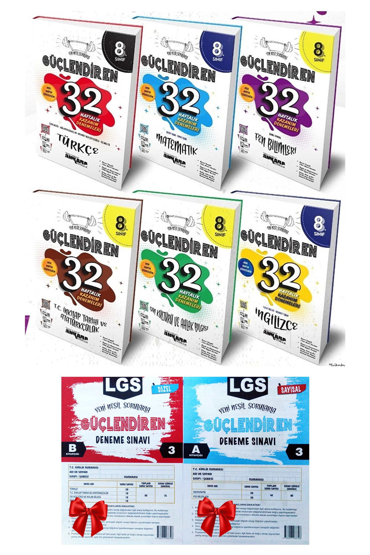 8. Sınıf Güçlendiren 32 Haftalık Kazanım Deneme Seti Tam Set 6 Kitap 8. Sınıf Güçlendiren 32 Haftalık Kazanım Deneme Seti Tam Set 6 Kitap