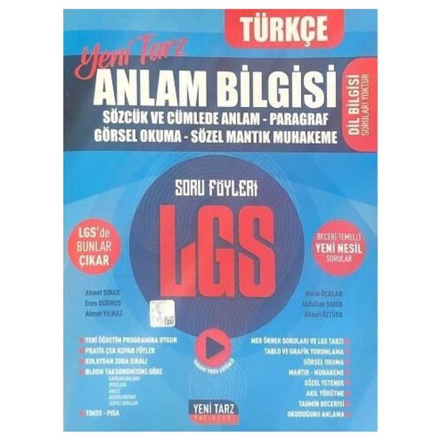 8. Sınıf LGS Anlam Bilgisi Soru Föyleri 8. Sınıf LGS Anlam Bilgisi Soru Föyleri