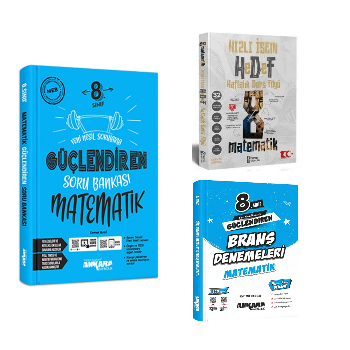 8. Sınıf LGS Hazırlık Seti - Ankara Yayıncılık & İsem Yayınları (3'lü Set)