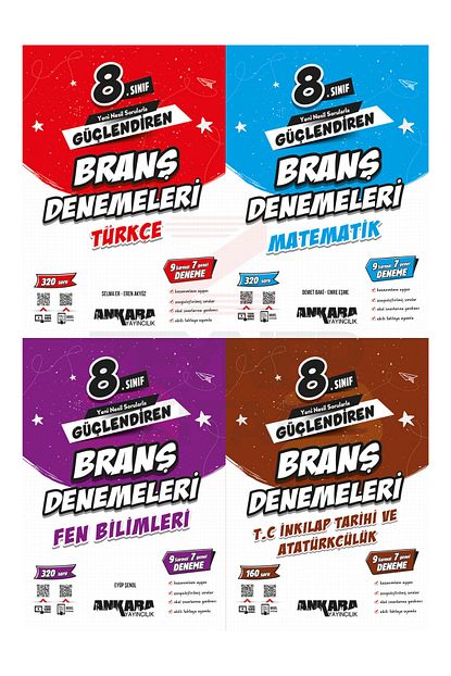 8.Sınıf Güçlendiren Branş Denemeleri (Türkçe/Matematik/Fen/Sosyal) 8.Sınıf Güçlendiren Branş Denemeleri (Türkçe/Matematik/Fen/Sosyal)