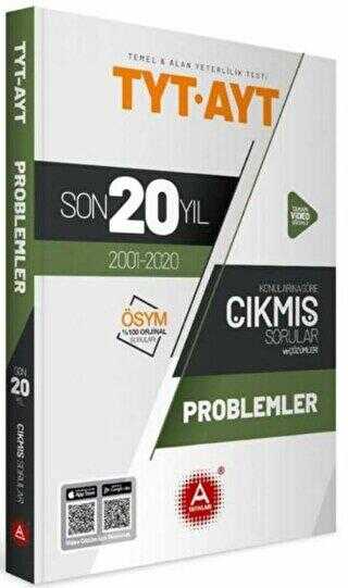 A Yayınları TYT AYT Problemler Son 20 Yıl Konularına Göre Tamamı Çözümlü Çıkmış Sorular