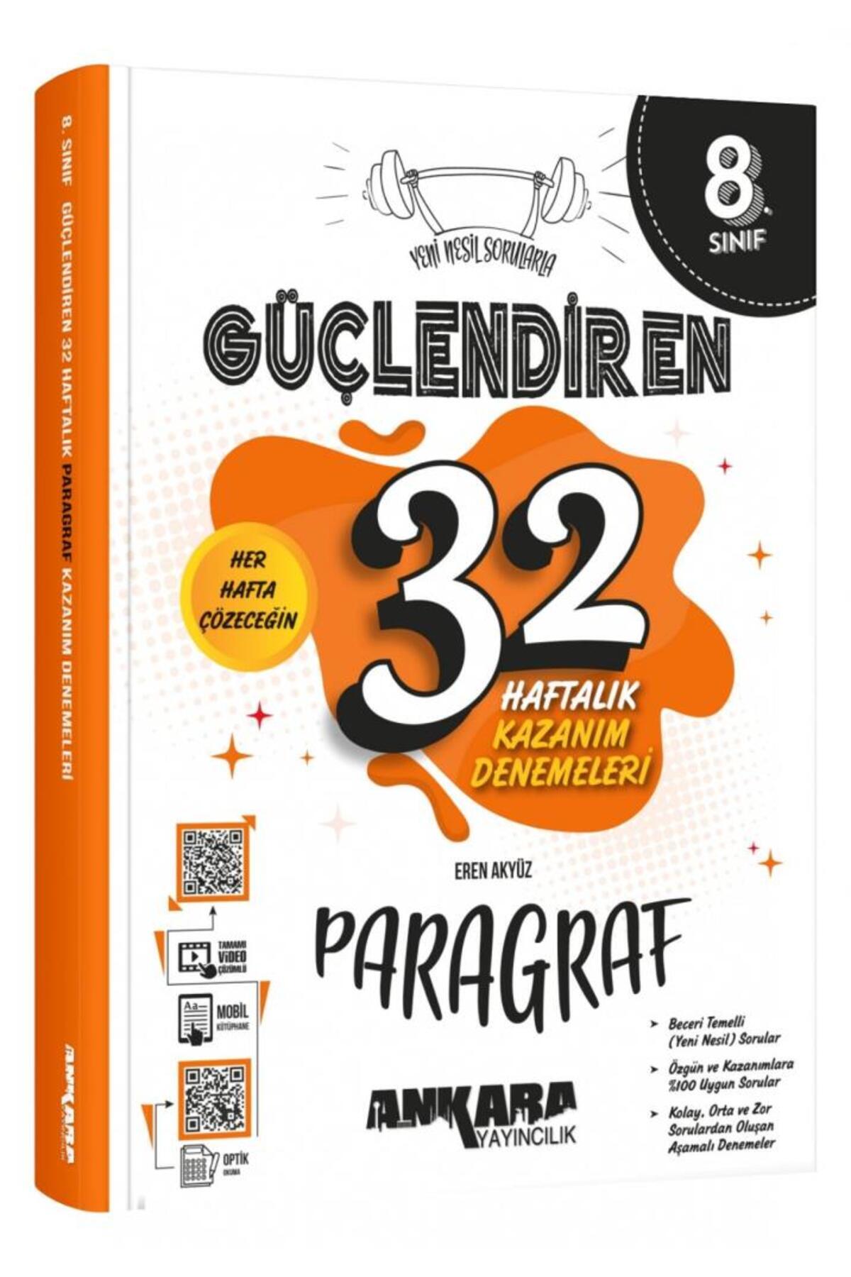 ANKARA 8 PARAGRAF GÜÇ. 32 HAFTALIK KAZANIM DENEMESİ ANKARA 8 PARAGRAF GÜÇ. 32 HAFTALIK KAZANIM DENEMESİ