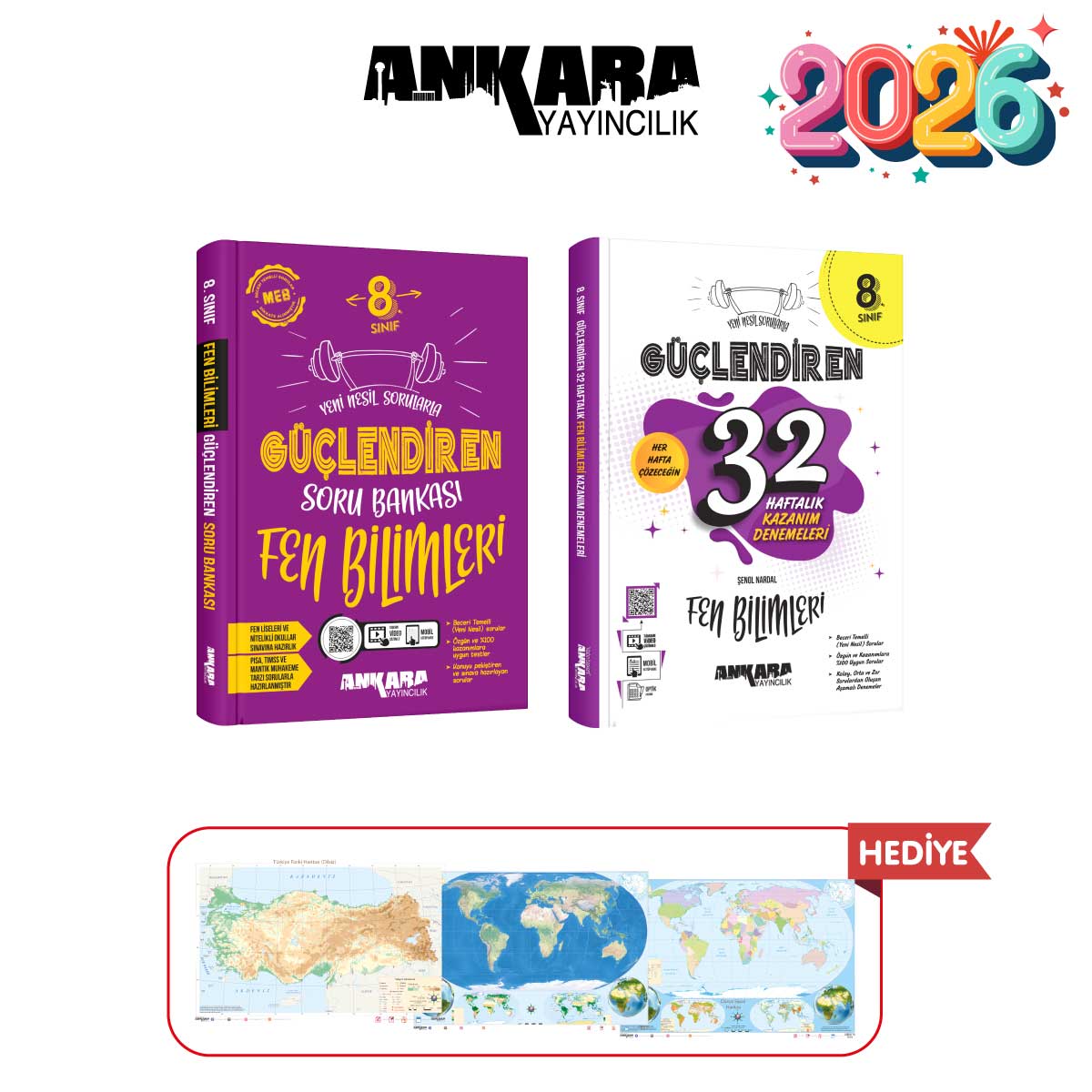 ANKARA YAYINCILIK 8.SINIF GÜÇLENDİREN FEN SORU BANKASI - 32 HAFTALIK FEN BİLİMLERİ KAZANIM DENEMELERİ ANKARA YAYINCILIK 8.SINIF GÜÇLENDİREN FEN SORU BANKASI - 32 HAFTALIK FEN BİLİMLERİ KAZANIM DENEMELERİ