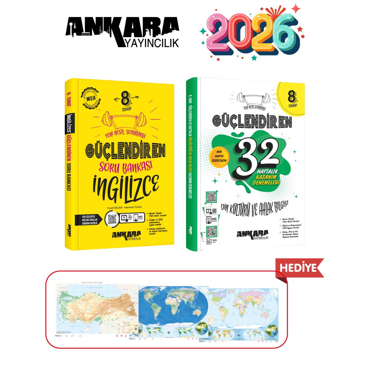 ANKARA YAYINCILIK 8.SINIF GÜÇLENDİREN İNGİLİZCE SORU BANKASI - 32 HAFTALIK DİN KÜLTÜRÜ KAZANIM DENEMELERİ
