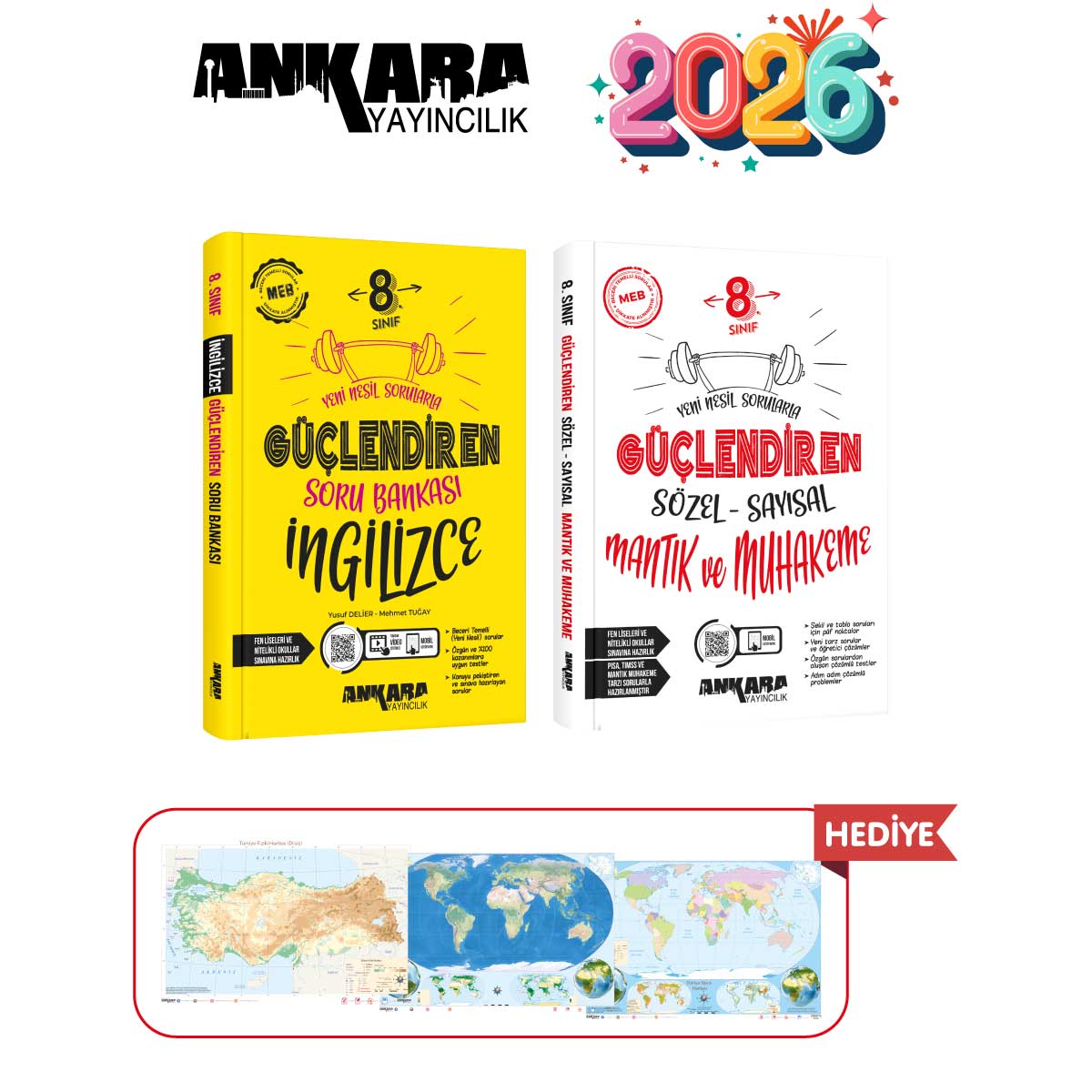 ANKARA YAYINCILIK 8.SINIF GÜÇLENDİREN İNGİLİZCE - SÖZEL SAYISAL MANTIK VE MUHAKEME SORU BANKASI SETİ ANKARA YAYINCILIK 8.SINIF GÜÇLENDİREN İNGİLİZCE - SÖZEL SAYISAL MANTIK VE MUHAKEME SORU BANKASI SETİ