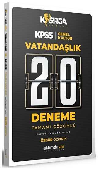 Aklımdavar Yayıncılık 2022 KPSS Vatandaşlık Kasırga 20 Deneme Aklımdavar Yayıncılık 2022 KPSS Vatandaşlık Kasırga 20 Deneme