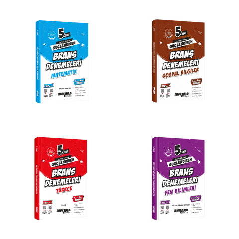 Ankara Yayıncılık 5. Sınıf Güçlendiren Branş Denemeleri Seti 2025 Ankara Yayıncılık 5. Sınıf Güçlendiren Branş Denemeleri Seti 2025