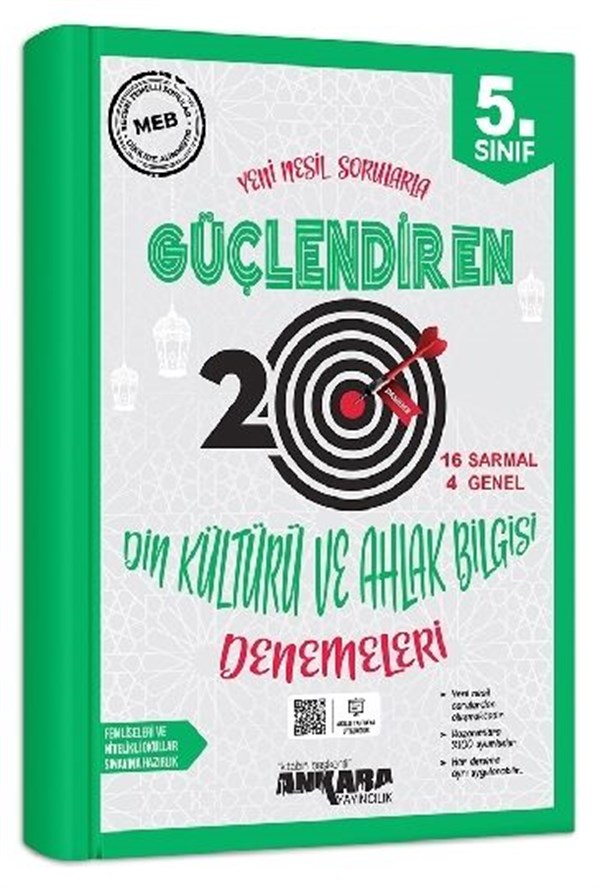 Ankara Yayıncılık 5. Sınıf Güçlendiren Din Kültürü ve Ahlak Bilgisi 20 Deneme Sınavı