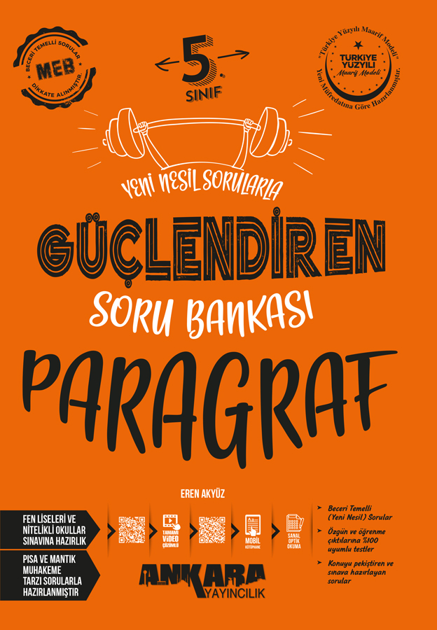 Ankara Yayıncılık 5. Sınıf Güçlendiren Paragraf Soru Bankası