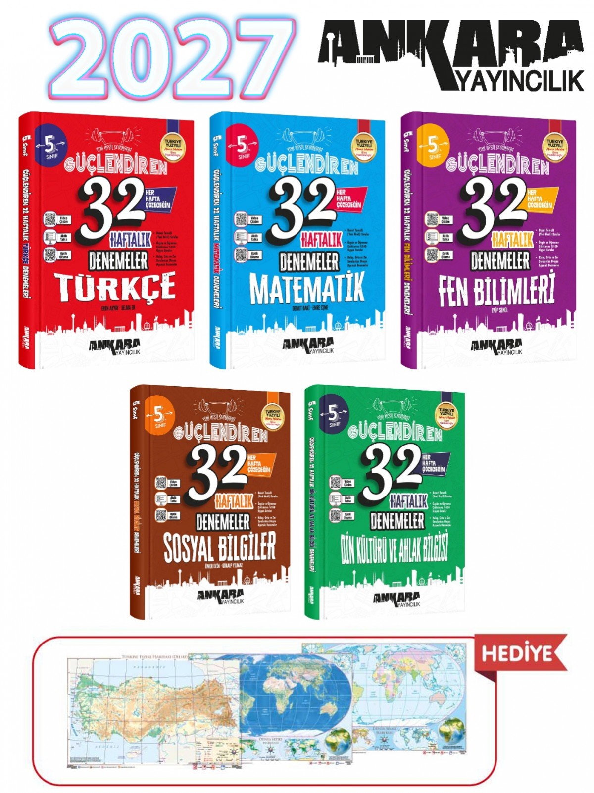 Ankara Yayıncılık 5.Sınıf Güçlendiren 32 Haftalık Denemeleri Seti 2027