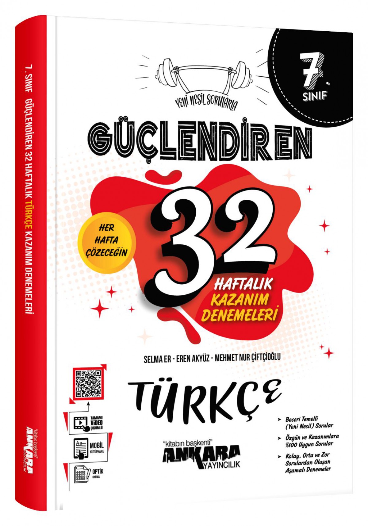 Ankara Yayıncılık 7. Sınıf Güçlendiren 32 Haftalık Türkçe Kazanım Denemeleri