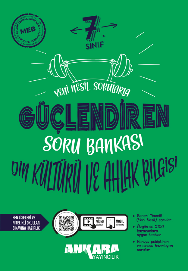 Ankara Yayıncılık 7. Sınıf Güçlendiren Din Kültürü Soru Bankası