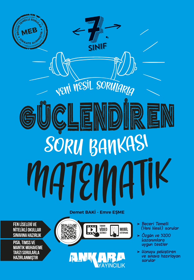 Ankara Yayıncılık 7. Sınıf Güçlendiren Matematik Soru Bankası Ankara Yayıncılık 7. Sınıf Güçlendiren Matematik Soru Bankası