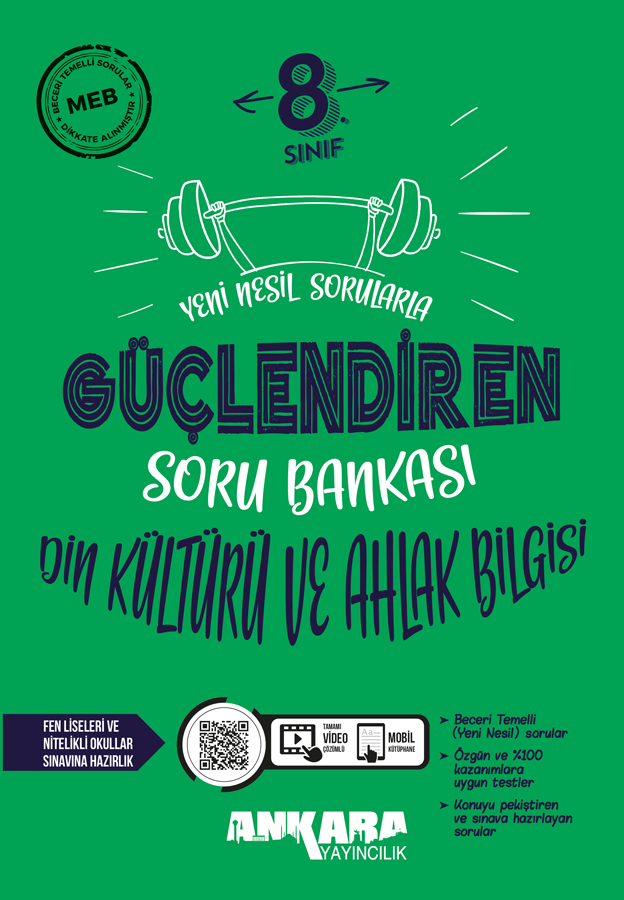 Ankara Yayıncılık 8. Sınıf 2025 Din Kültürü ve Ahlak Bilgisi Güçlendiren Soru Bankası