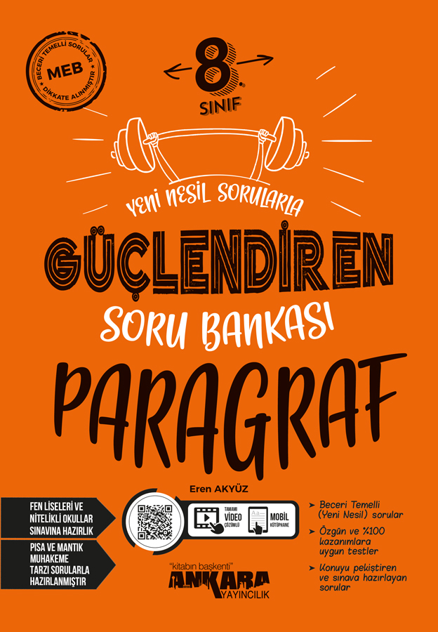 Ankara Yayıncılık 8. Sınıf 2025 Paragraf Güçlendiren Soru Bankası