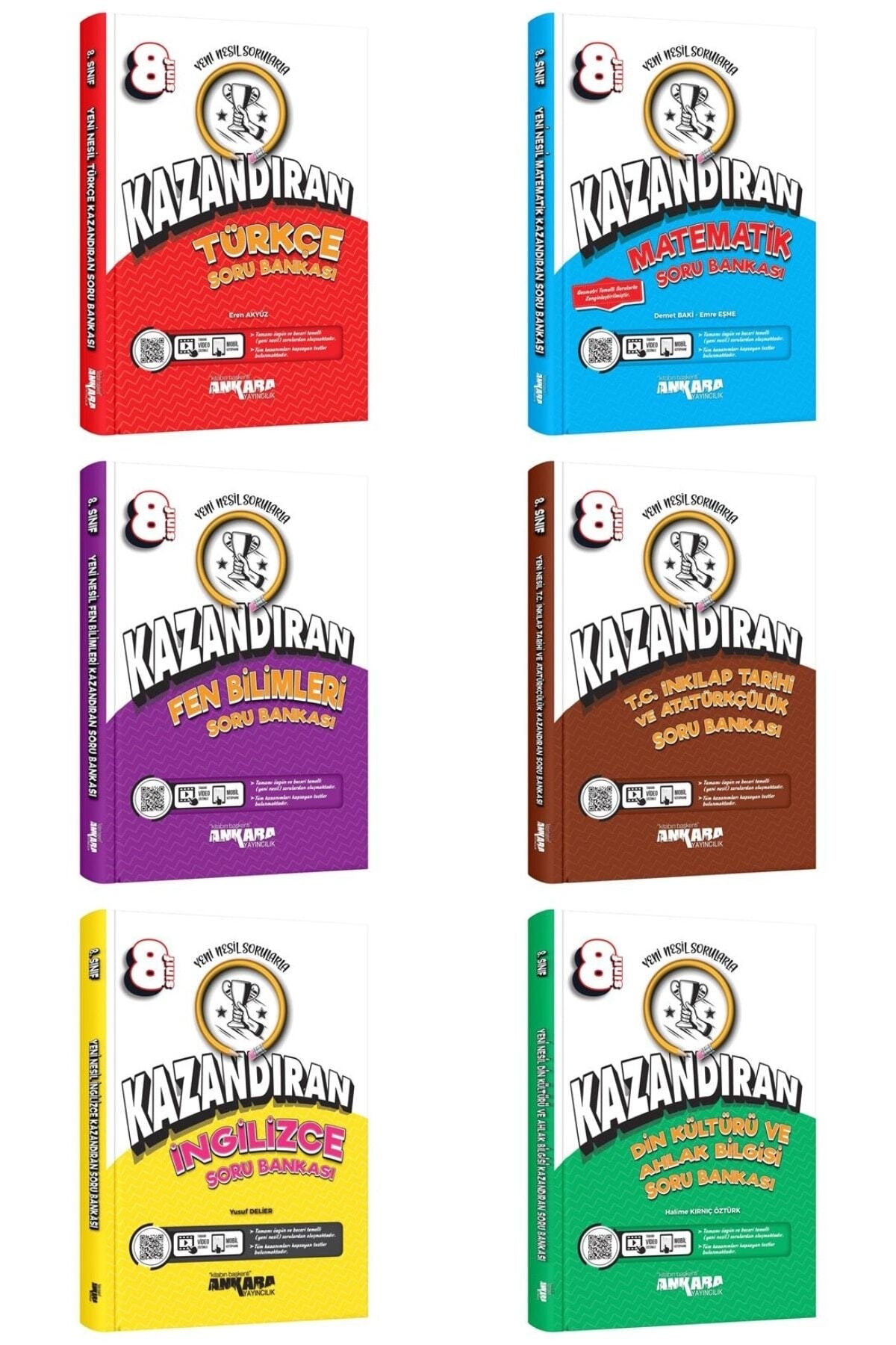 Ankara Yayıncılık 8. Sınıf Kazandıran Soru Bankası Seti 6 Kitap (2023 YENİ KİTAP)