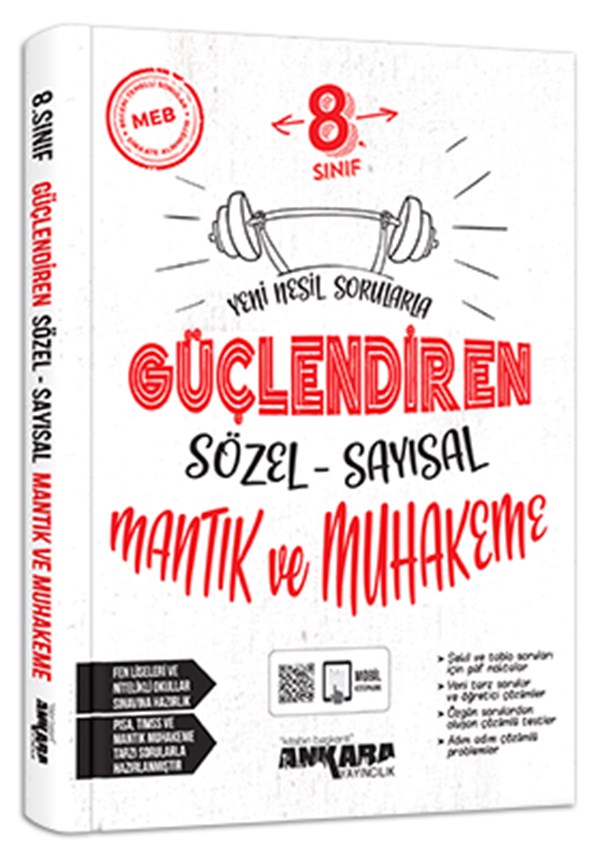 Ankara Yayıncılık 8. Sınıf Sözel Sayısal Mantık Muhakeme Güçlendiren Soru Bankası