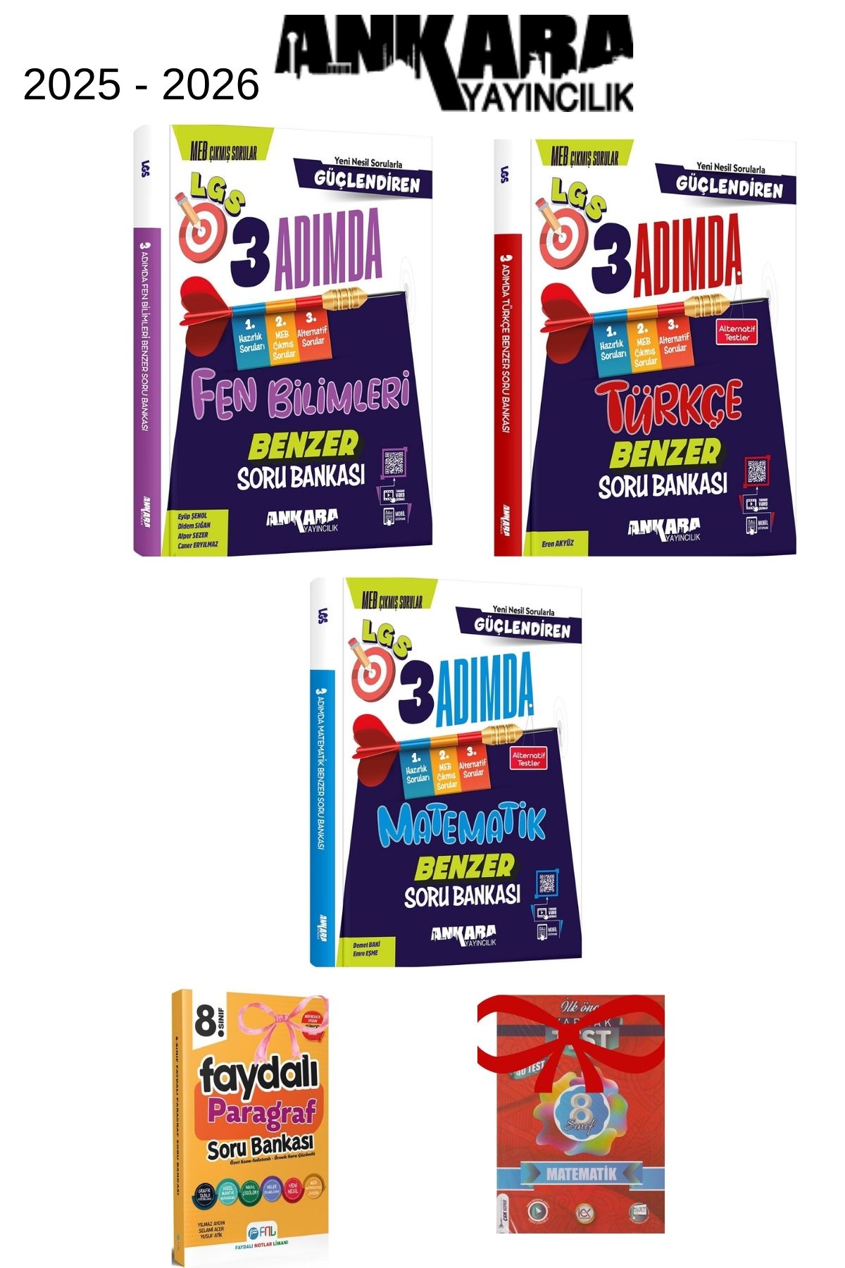 Ankara Yayıncılık 8.Sınıf Güçlendiren 3 Adımda Benzer Fen-matematik-Türkçe Ankara Yayıncılık 8.Sınıf Güçlendiren 3 Adımda Benzer Fen-matematik-Türkçe
