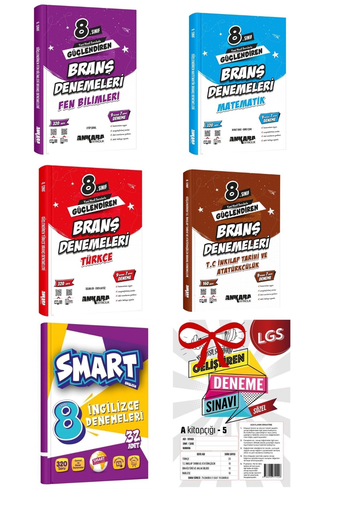 Ankara Yayıncılık 8.Sınıf Güçlendiren Türkçe - Matematik - Fen Bilimleri TC inkılap Branş Denemeleri...HEDİYELİ.! Ankara Yayıncılık 8.Sınıf Güçlendiren Türkçe - Matematik - Fen Bilimleri TC inkılap Branş Denemeleri...HEDİYELİ.!