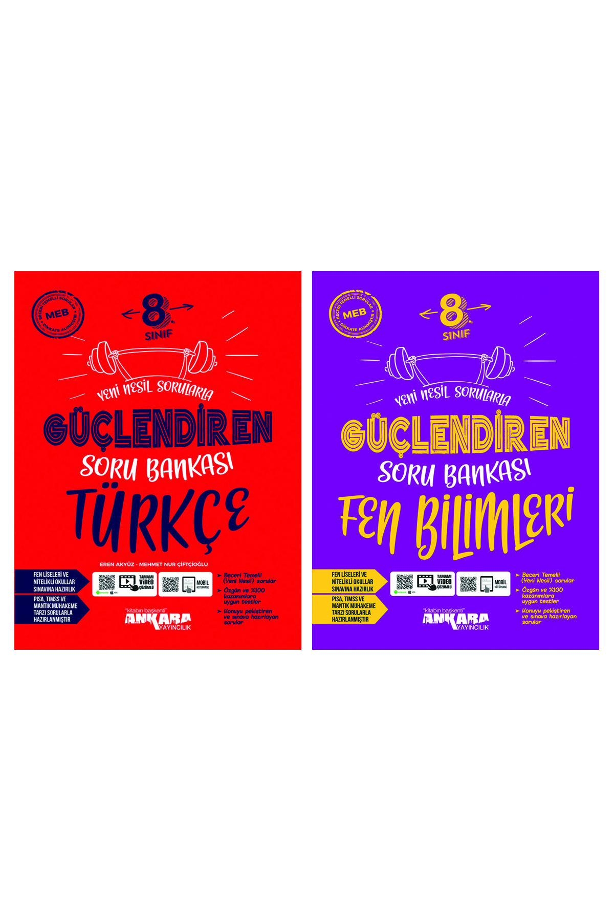 Ankara Yayıncılık Ankara Yayınları 8. Sınıf Güçlendiren Türkçe + Fen Bilimleri Soru Bankası Seti