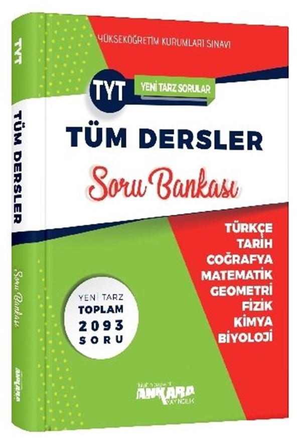 Ankara Yayıncılık TYT Tüm Dersler Soru Bankası