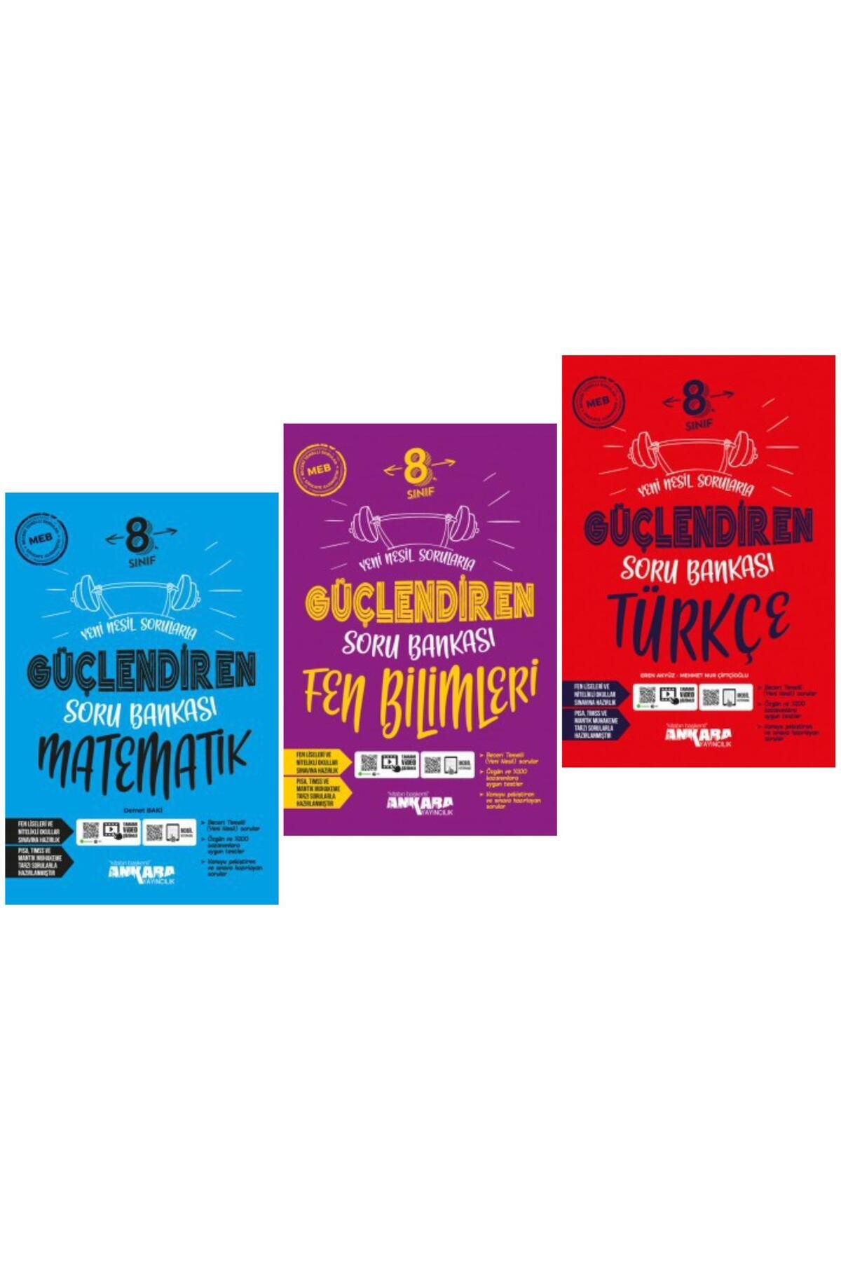 Ankara Yayınları 8.Sınıf 3'Lü Soru Bankası Seti Mat,Fen,Türkçe Ankara Yayınları 8.Sınıf 3'Lü Soru Bankası Seti Mat,Fen,Türkçe
