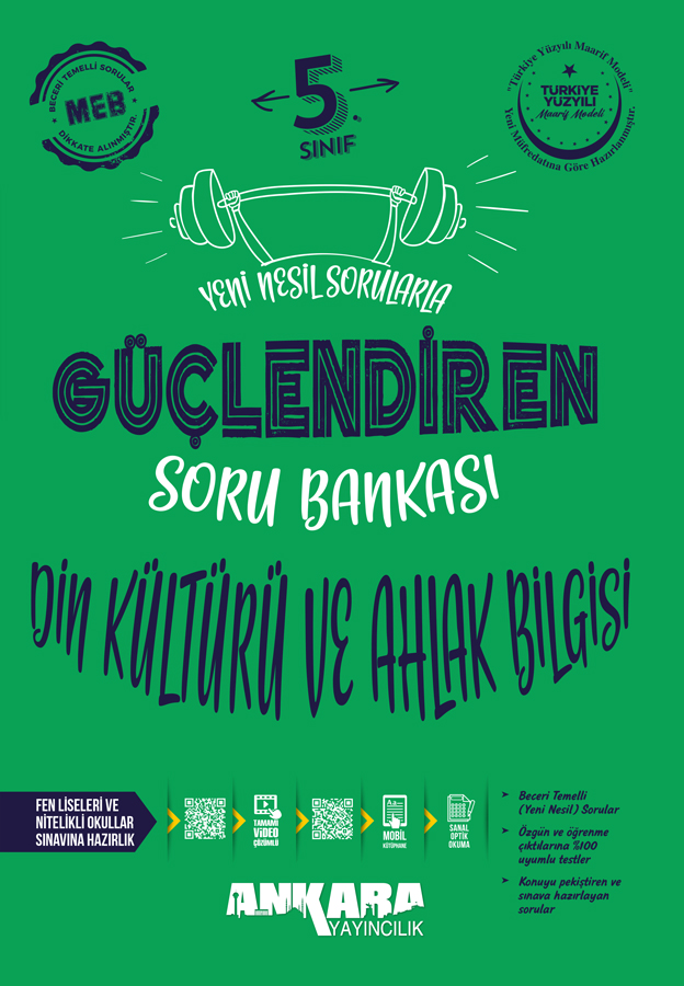 Ankara yayıncılık 5. Sınıf Güçlendiren Din Kültürü ve Ahlak Bilgisi Soru Bankası Ankara yayıncılık 5. Sınıf Güçlendiren Din Kültürü ve Ahlak Bilgisi Soru Bankası