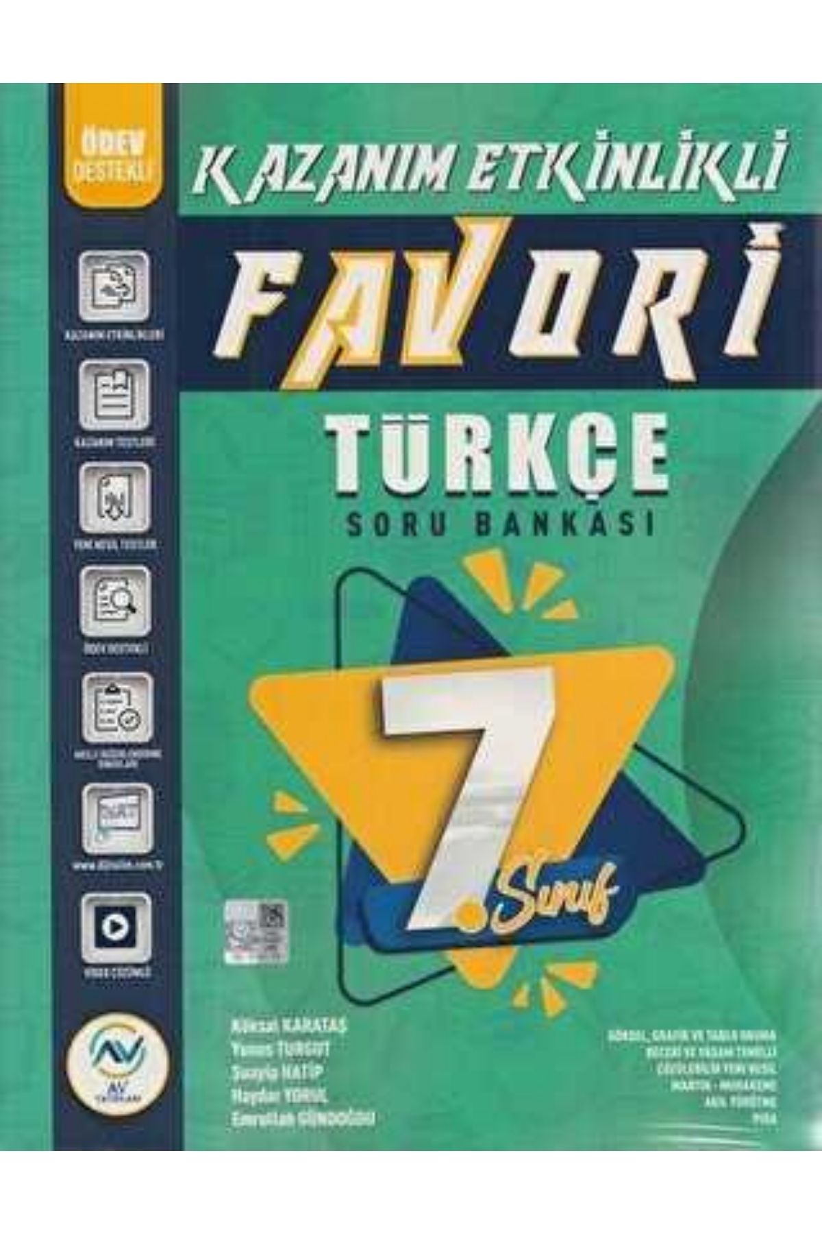 Av Yayınları 7. Sınıf Türkçe Kazanım Etkinlikli Soru Bankası Av Yayınları 7. Sınıf Türkçe Kazanım Etkinlikli Soru Bankası