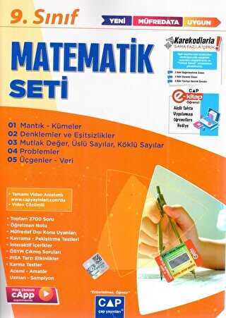 Çap Yayınları 9. Sınıf Anadolu Lisesi Matematik Seti