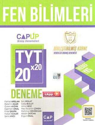 Çap Yayınları TYT Fen Bilimleri 20 x 20 Up Deneme Çap Yayınları TYT Fen Bilimleri 20 x 20 Up Deneme