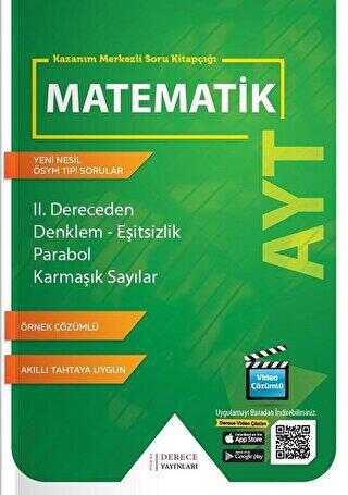 Derece Yayınları - Bayilik AYT II. Dereceden Denklem Eşitsizlik Parabol Karmaşık Sayılar