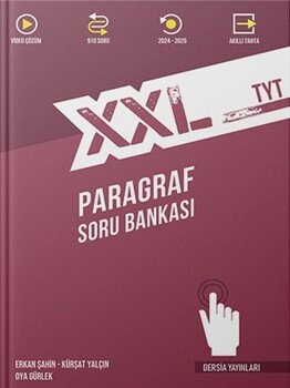 Dersia Yayınları TYT XXL Türkçe Paragraf Soru Bankası Güncel Baskı Dersia Yayınları TYT XXL Türkçe Paragraf Soru Bankası Güncel Baskı