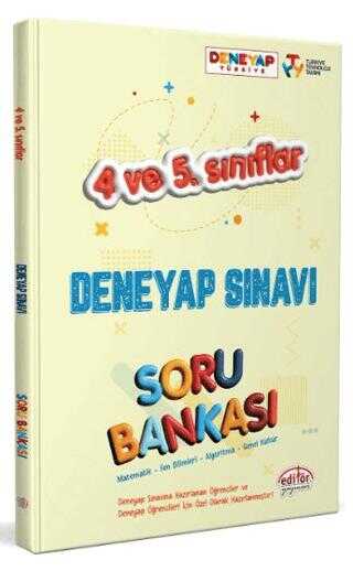 Editör Yayınevi 4-5. Sınıf Deneyap Soru Bankası