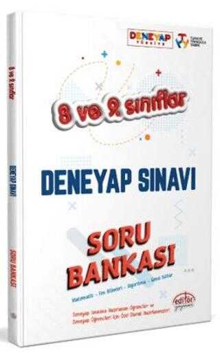 Editör Yayınevi 8-9. Sınıf Deneyap Soru Bankası Editör Yayınevi 8-9. Sınıf Deneyap Soru Bankası