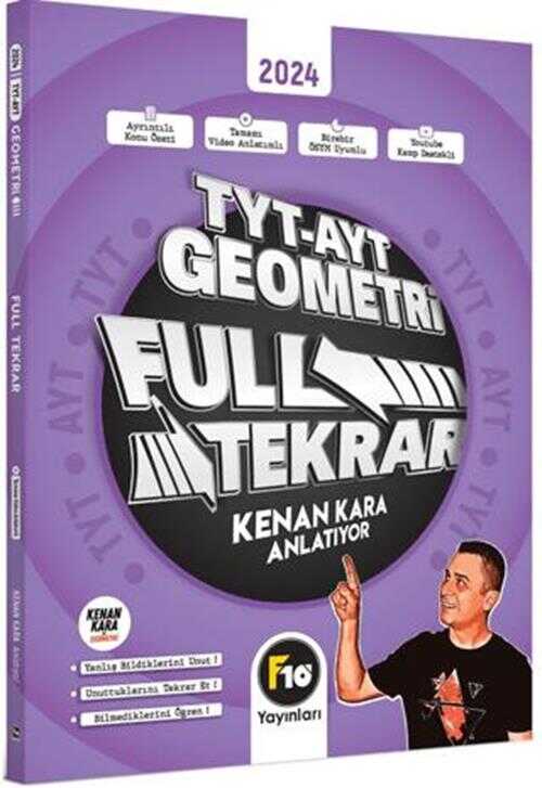 F10 Yayınları TYT-AYT Geometri Full Tekrar Video Ders Kitabı