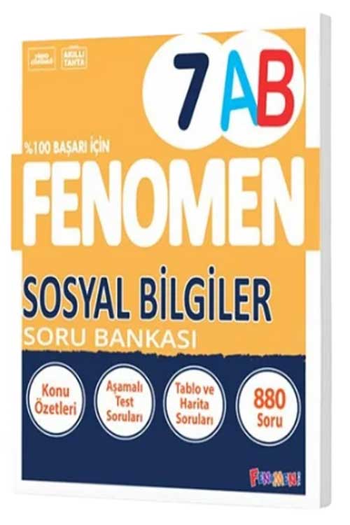 Fenomen Yayıncılık 7. Sınıf Sosyal Bilgiler A-B Soru Bankası
