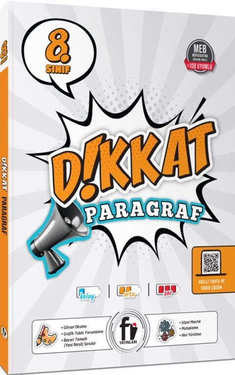 Fi Yayınları 8. Sınıf Dikkat Paragraf Soru Bankası Fi Yayınları 8. Sınıf Dikkat Paragraf Soru Bankası