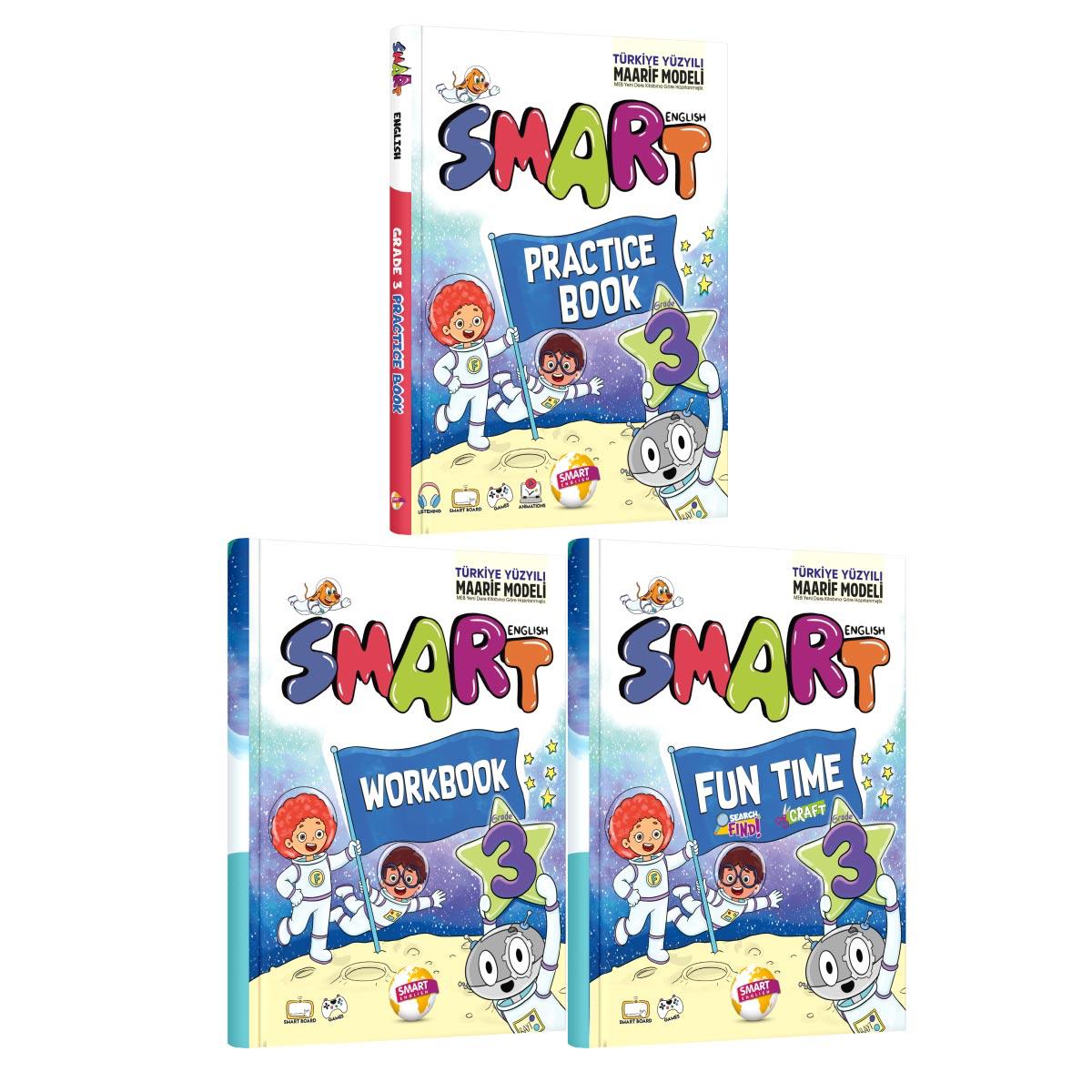 Grade 3 Smart English Practice Book+Workbook+Fun Time Pack