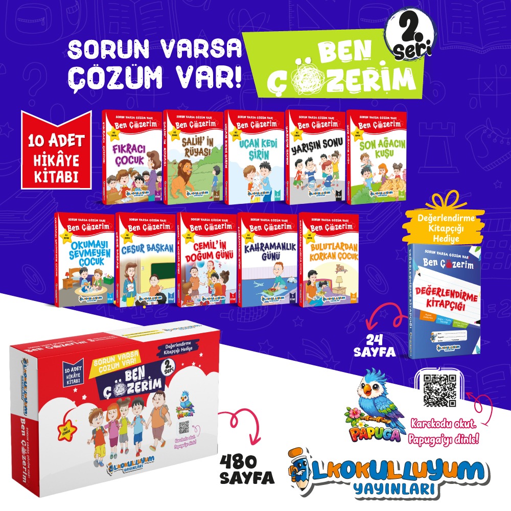 İlkokulluyum Yayınları Ben Çözerim Hikaye Kitabı Seti 2 Seri.
