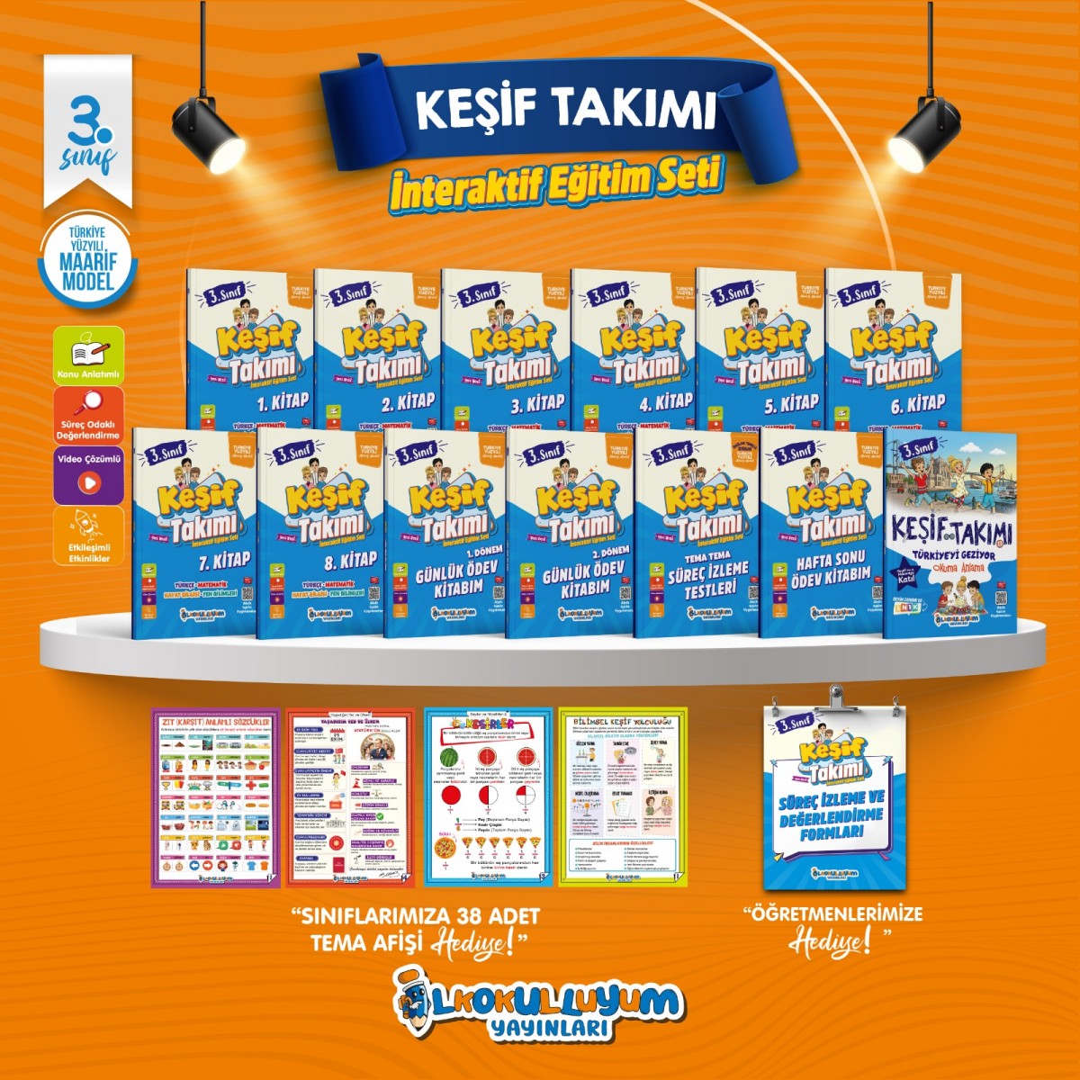 İLKOKULLUYUM YAY. KEŞİF TAKIMI 3.SINIF İNTERAKTİF EĞİTİM SETİ İLKOKULLUYUM YAY. KEŞİF TAKIMI 3.SINIF İNTERAKTİF EĞİTİM SETİ