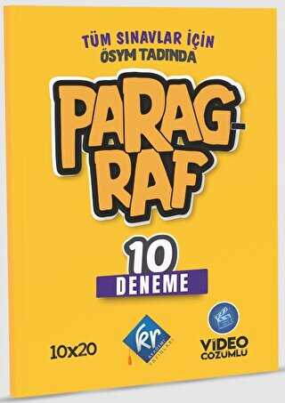 KR Akademi Yayınları Tüm Sınavlar için Paragraf 10 Deneme Video Çözümlü